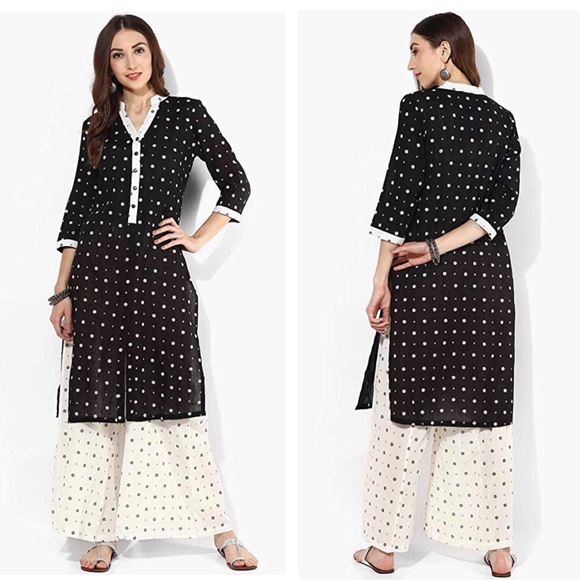 Kurta Set Tunic Top With Palazzo Pant - Picture 1 of 2